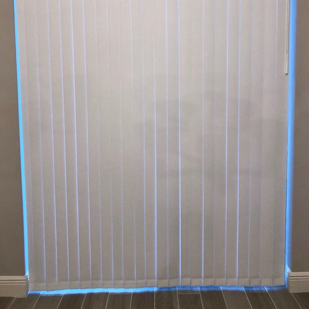NEW White/ Off White Cloth Vertical Blinds - Picture 1 of 8
